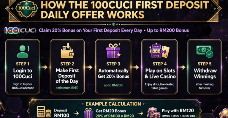 100Cuci First Deposit Daily